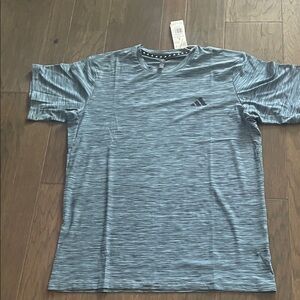 Adidas Men's Stretch Blue and Black T Shirt